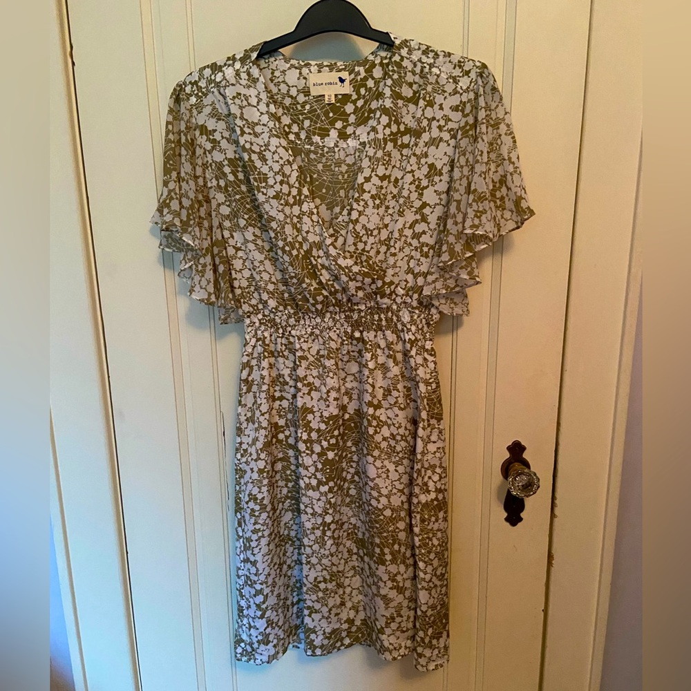 Anthropologie blue robin Dress